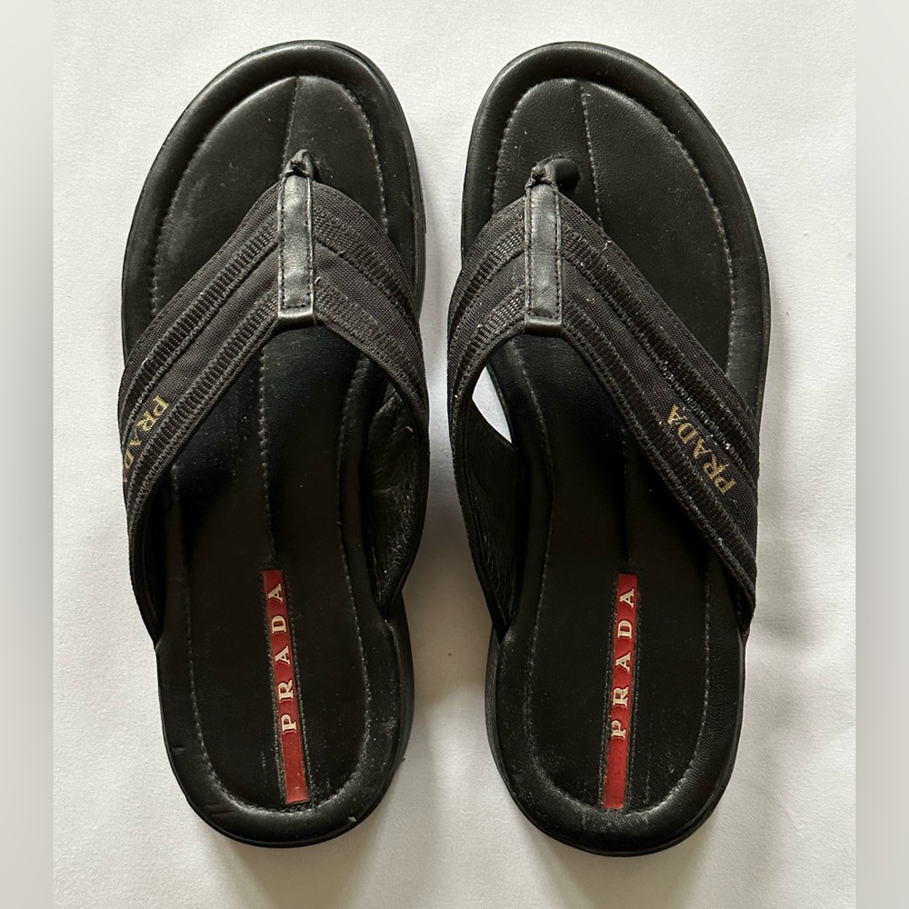 Men’s Prada slide thong sandals